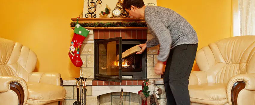 Rusted Metal Fireplace Restoration in Mequon, Wisconsin